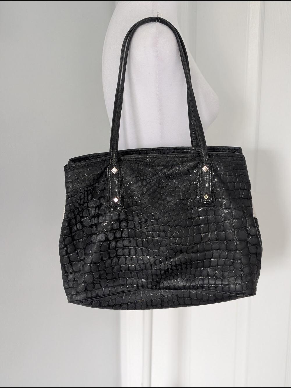 MCM Black and White Harlequin Tote - Picture 2 of 11